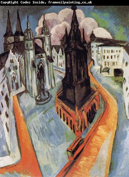 Ernst Ludwig Kirchner The Red Tower in Halle